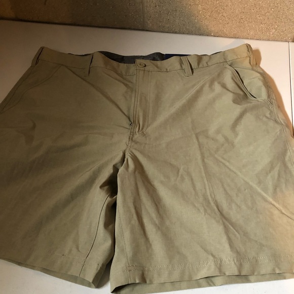 Croft /& Barrow NEW Tan Ivory Flex Waist Flat Front Shorts Mens Big /& Tall $44